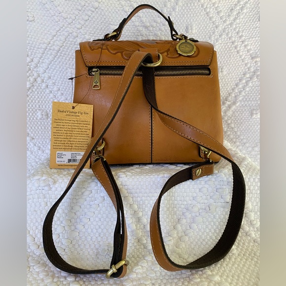 Patricia Nash *Sinclair* Tooled Leather Floral Backpack. NWT. - Picture 4 of 12